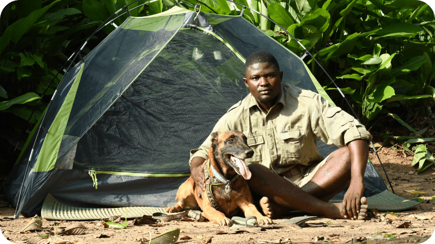 Jednotka psů se přesouvá do NP Odzala-Kokoua