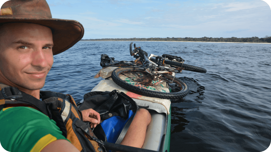 Pokračování v cestě už i s pomocí kajaku